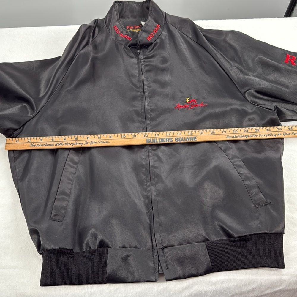 Vintage Racing Jacket Large 44 46 Black Nylon Red Baron Motor Sport Winston Cup - Picture 9 of 9